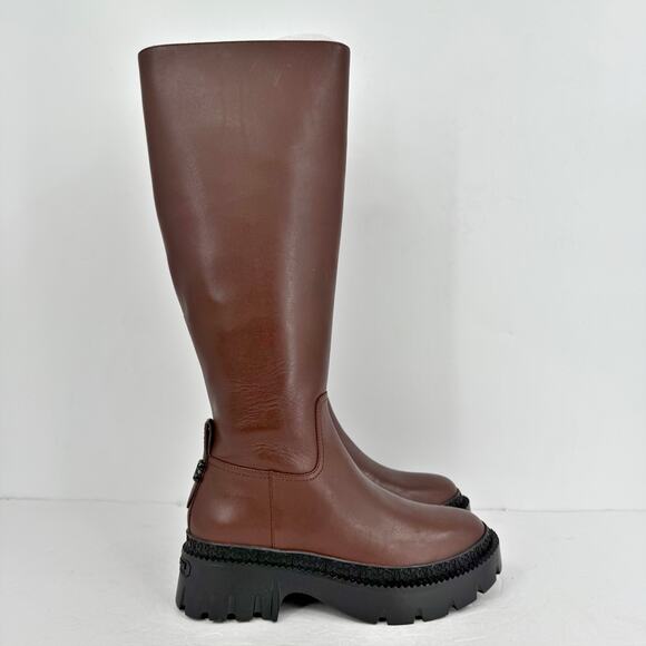 Coach Womens Julietta Knee High Boot US 6.5 B EU 37 Walnut Brown Leather NWOB - Picture 2 of 10